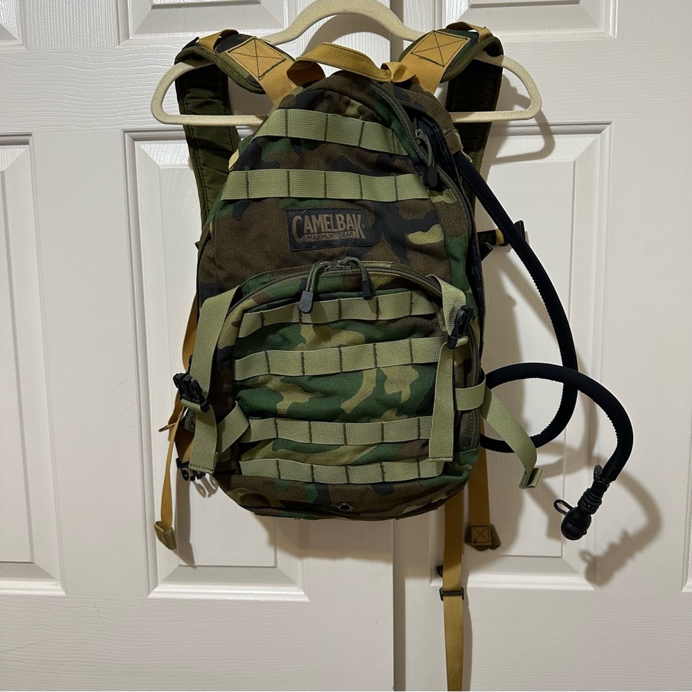 Camelbak HAWG Maximum Gear Hydration Pack Backpack M81 Woodland Camo